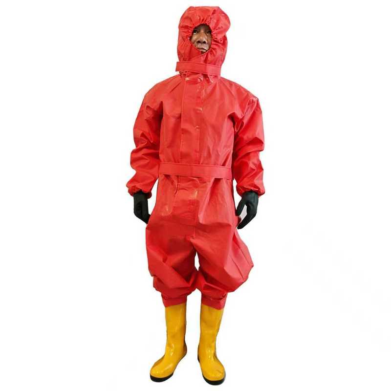 耐酸碱工作服无尘生物防毒半封闭实验化学轻型防护服二级防化服|undefined