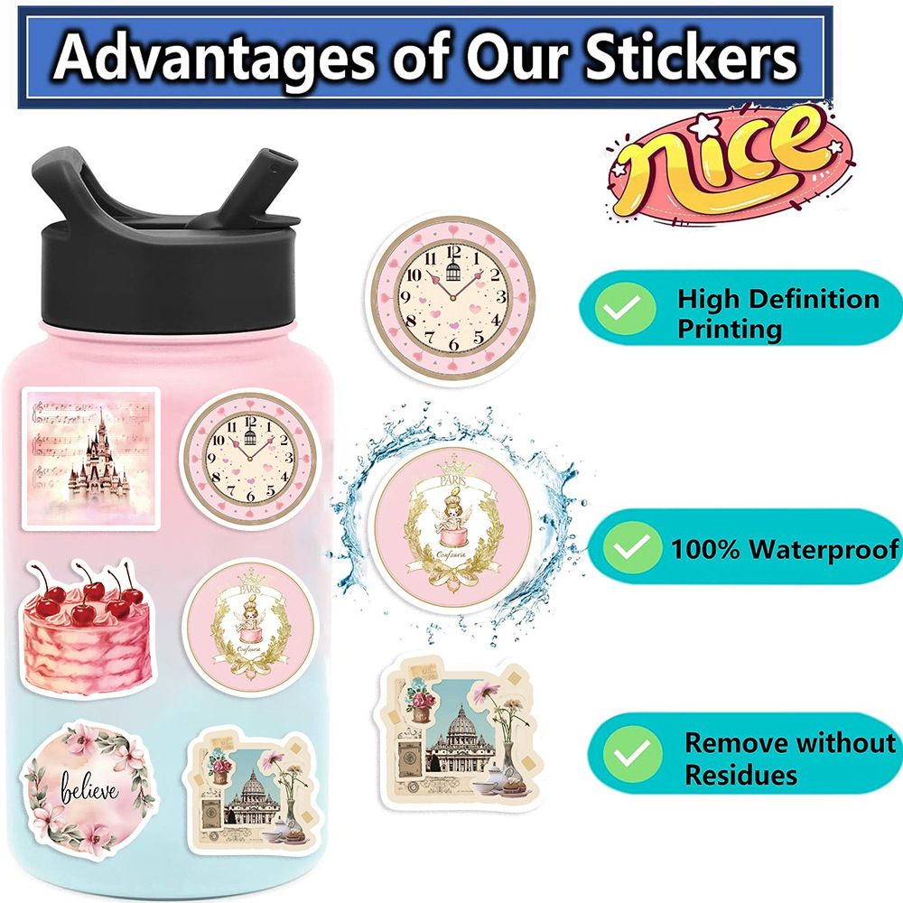 22g Weight Stickers Stationery Type 1 Set Quantity School Occasion PVC self-adhesive Material Cartoon Pattern Cute Style 1 Set Cartoon School PVC Self-adhesive Cute Stickers 2