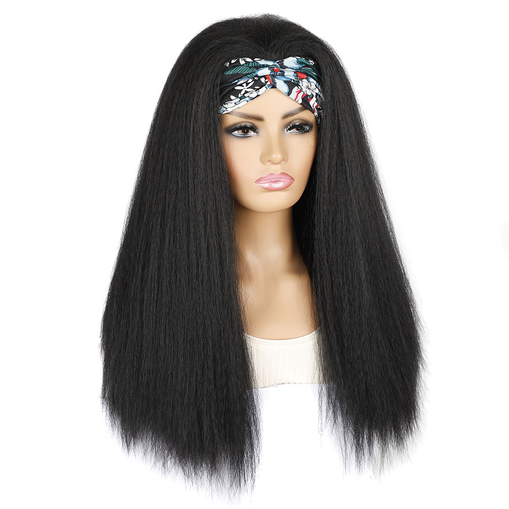 Außenhandel Haarband Turban Perücke Kopfbedeckung Cornrows Haarband Perücke Kopfbedeckung Turban Stil lange Haare Kopfbedeckung_voghion.com