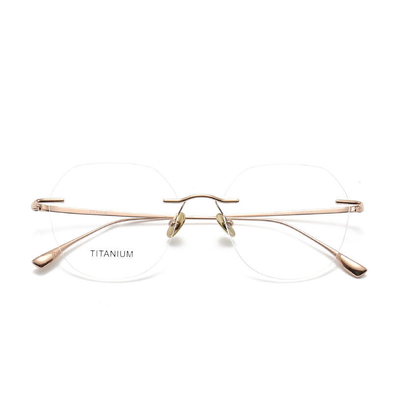 Gafas de madera STUDIOMUKU Marco de gafas sin marco simple y cómodo Marco de gafas sin marco para mejorar el gusto