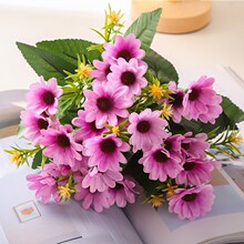 ✅仿真小雏菊花 非洲菊假花 洋甘菊插花 荷兰菊绢花 工厂批发零售