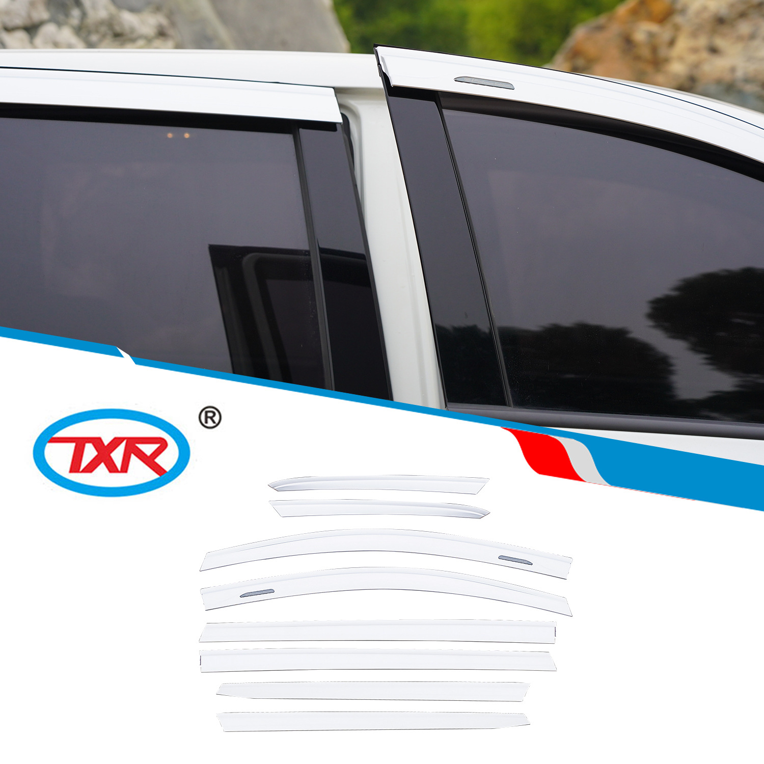 Aplicable Trumpchi m6 viento y lluvia ventana ventana ceja de lluvia parasol especial protector de lluvia Trumpchi ventana visor
