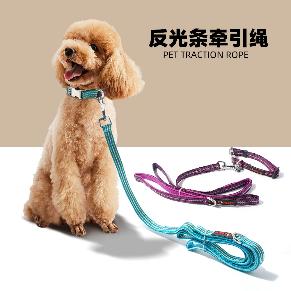 Фабрика новый питомец тяговый трос Светоотражающая полоса сплав аксессуары ошейник веревка Тяговый ремень прочный оптовая продажа
