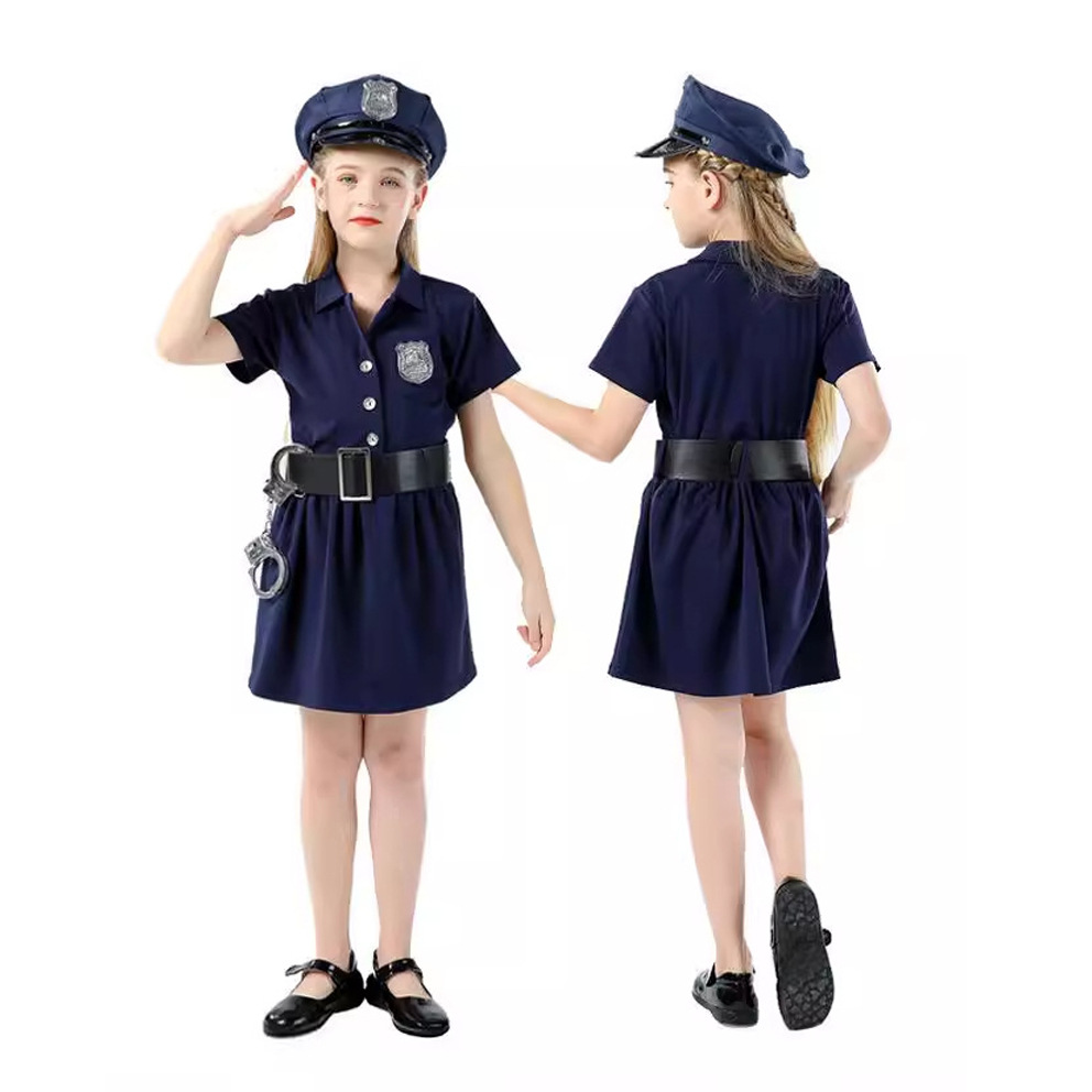 Traje transfronterizo de policía de Halloween para niños Traje de bomberos para médicos pequeños