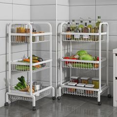 キッチンラック収納ラック床置き可動多層トロリー多機能スナック野菜と果物バスケット