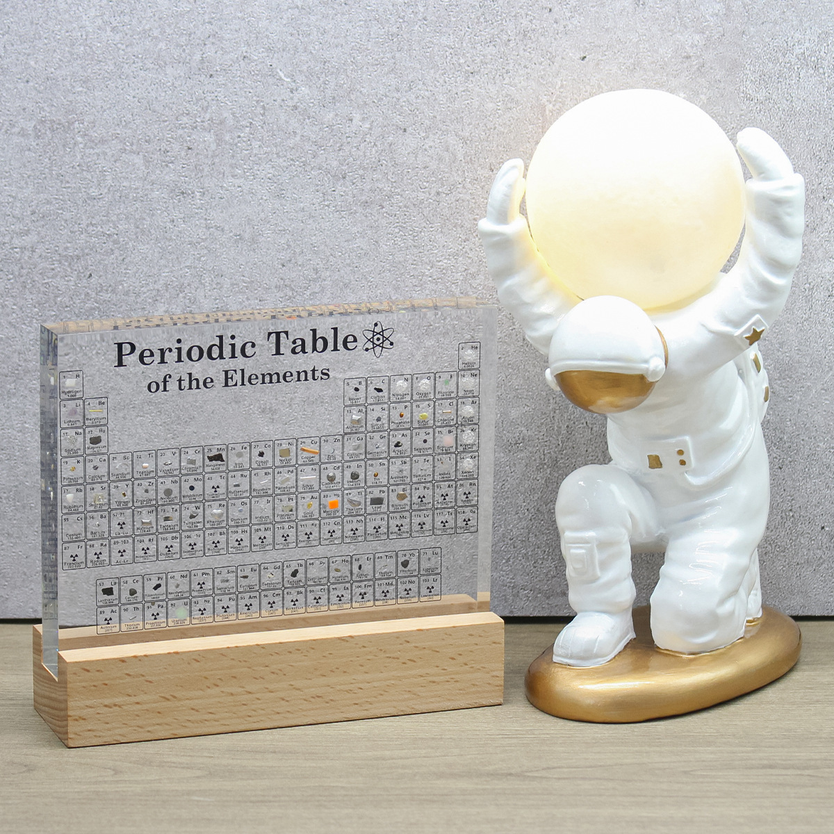 新初三高中化学高透元素周期表实物摆件制品女生男孩生日创意礼物|ru