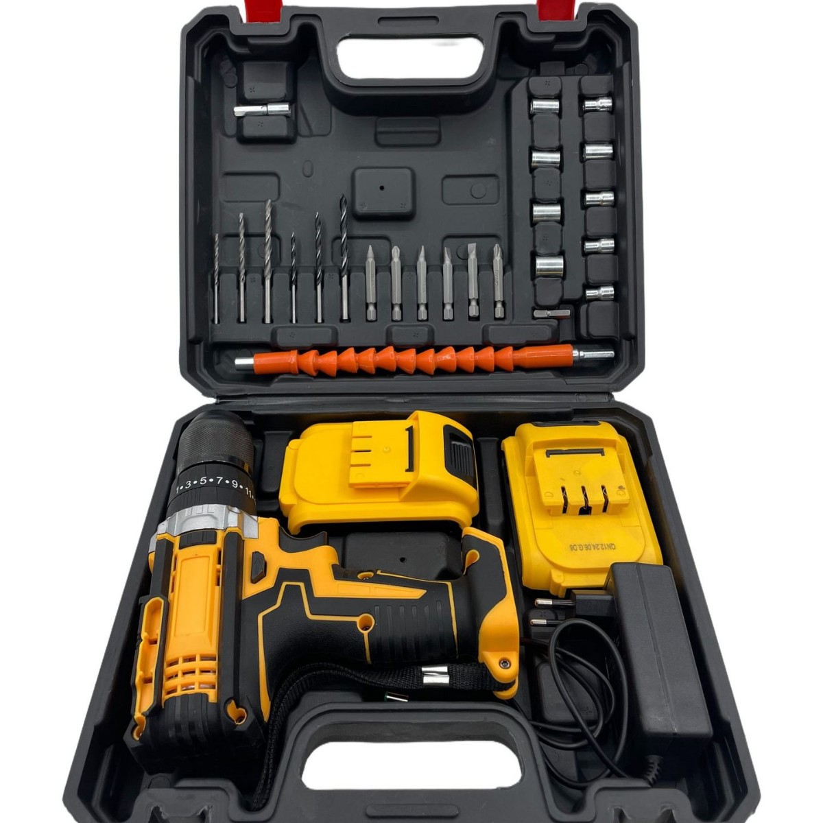 Fábrica directa transfronteriza venta caliente taladro eléctrico de impacto 21V taladro eléctrico de doble velocidad destornillador eléctrico conjunto de herramientas eléctricas