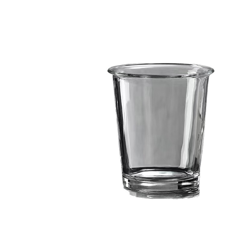 小众ins风透明翻口杯高级感玻璃杯耐热早餐牛奶杯拿铁咖啡杯简约|undefined