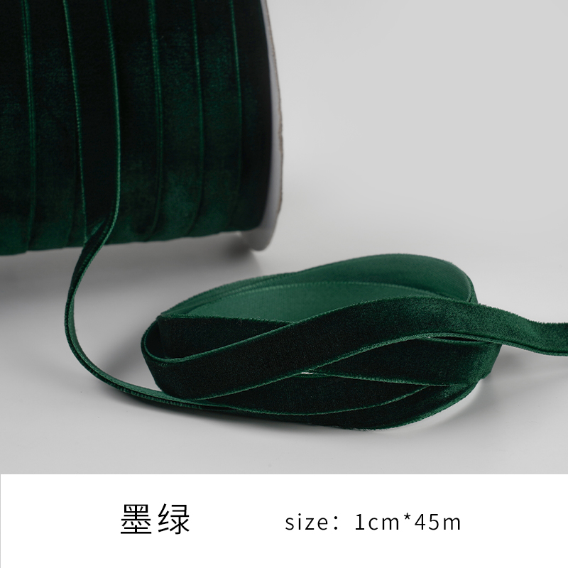 1cm cinta de flocado cinta de Navidad cinta de terciopelo unilateral cinta de terciopelo cinta de ropa accesorios cinta de tela de lana cinta de seda