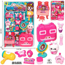 新上市锦庆过家家卧室萌兔梳妆台亲子互动仿真美妆玩具板装批发