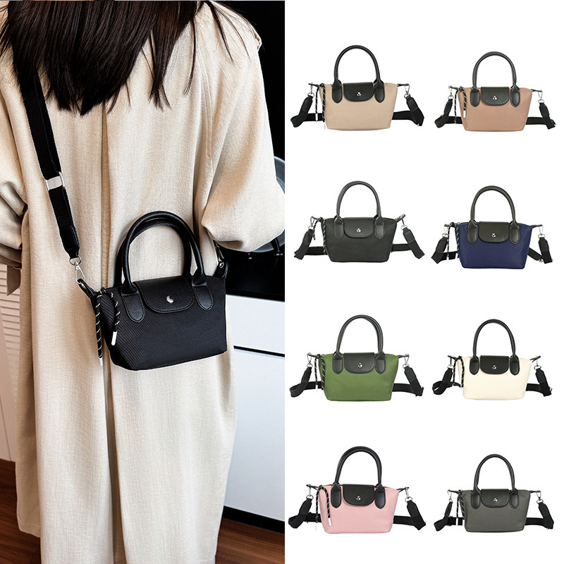 Cross-border 2026 new dumpling-shaped Oxford cloth handbag, fashionable and stylish shoulder bag, niche designer crossbody bag