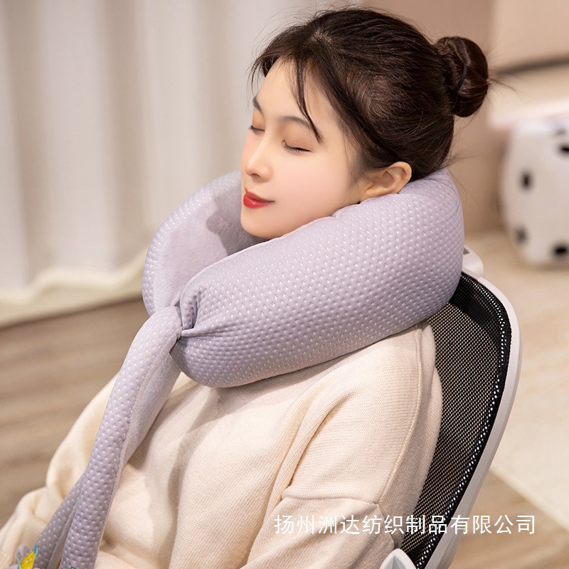 Almohada para el cuello con cordón de dibujos animados Almohada en forma de U caída Almohada para la siesta de múltiples escenas Regalo para niñas Almohada para el cuello de viaje en coche de oficina