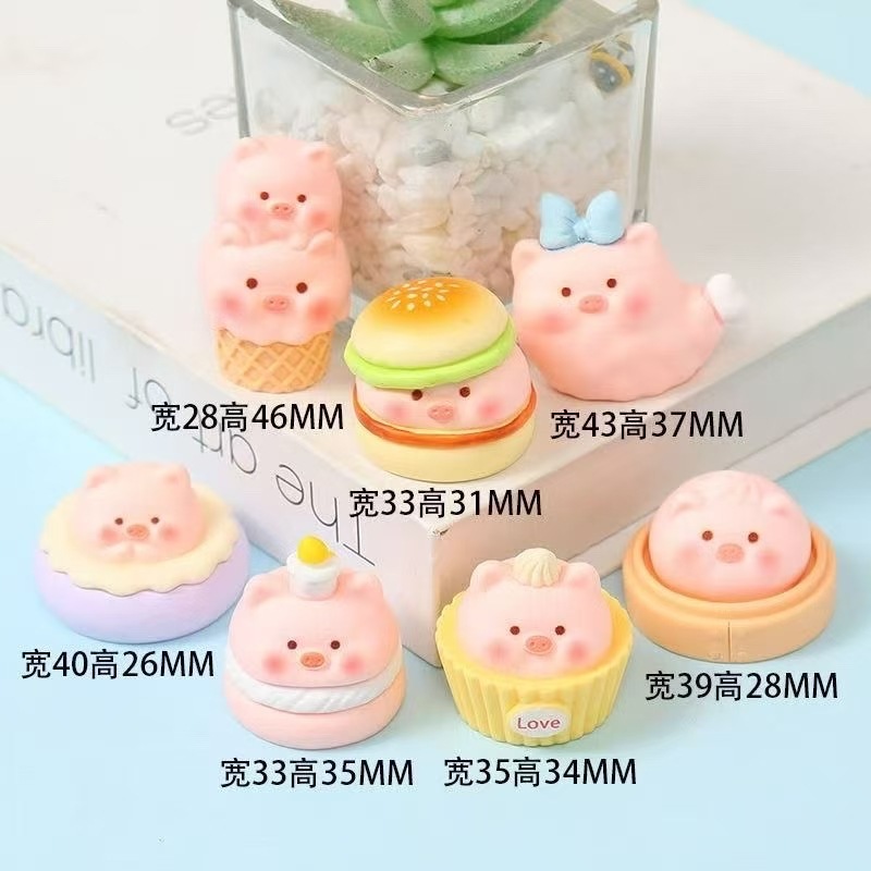 新しい漫画ブタのおもちゃ大型樹脂装飾品トレンディな小さなかわいいかわいいペンダントアクセサリー卸売|undefined