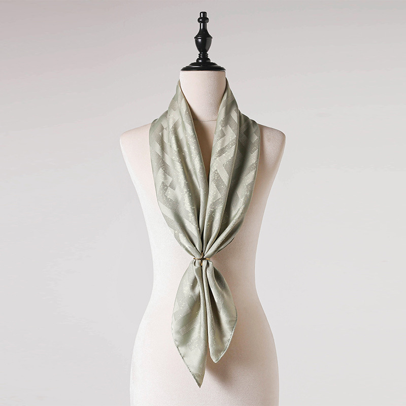 Retro-Seidenschal für Damen, quadratisch, vielseitig, Sommer, klein, bedruckt, Sonnenschutz, dekorativ_voghion.com