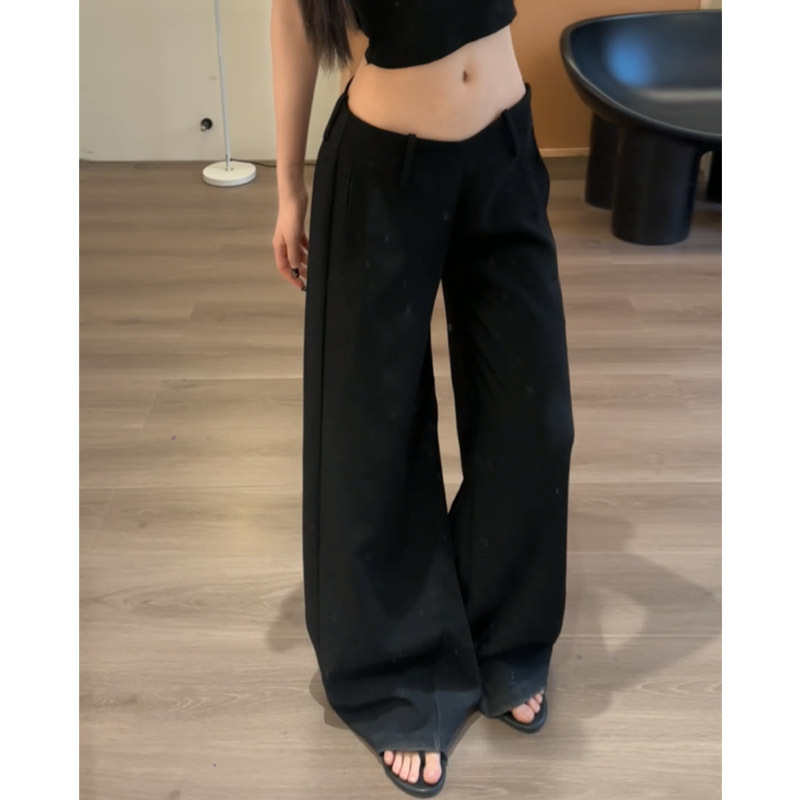 Black Flared Suit Pants for Women, Spring and Autumn 2026 New Style, Petite Slim Fit, Low Waist, Wide Leg, Casual, Slimming Flared Pants Black Flared Suit Pants for Women, Spring and Autumn 2026 New Style, Petite Slim Fit, Low Waist, Wide Leg, Casual, Slimming Flared Pants