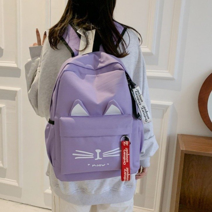 Mochila de estilo de gato de dibujos animados para estudiantes de primaria 1 - 3 - 6 grados mochila escolar coreana para niñas mochila escolar ligera