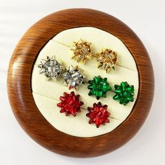 25年欧米新作クリスマスイヤリング シンプルメタルフラワー クリスマスイヤリング ホリデーギフト イヤーアクセサリー 青島在庫あり