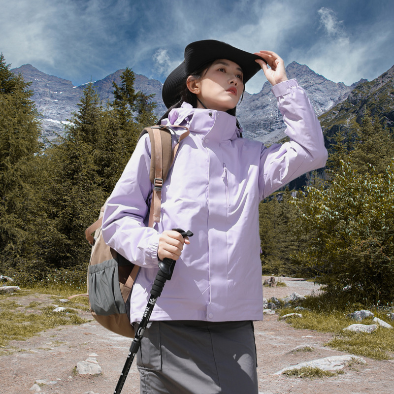 DuPont sin flúor vestir de asalto 3 - en - 1 mujer anti-dropper ciclismo caminata ropa de montaña hombre chaqueta de alto nivel image 8