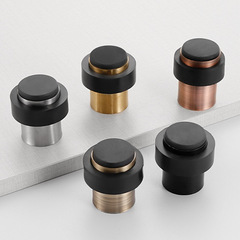 304不鏽鋼圓形門擋門碰防撞限位器橡膠門阻硅膠阻門器免打孔門頂