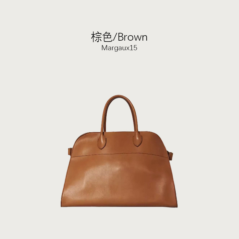 TheRow Tote, Margaux 15, bolso de cuero de seda de alta calidad, bolso de gran capacidad, bolso de viaje, bolso de mano