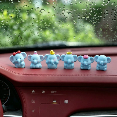 Car ornaments Interesting Blue Elephant Car