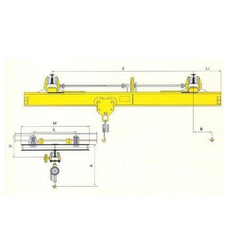 SDQ-3型手动单梁悬挂起重机 河南矿山矿源