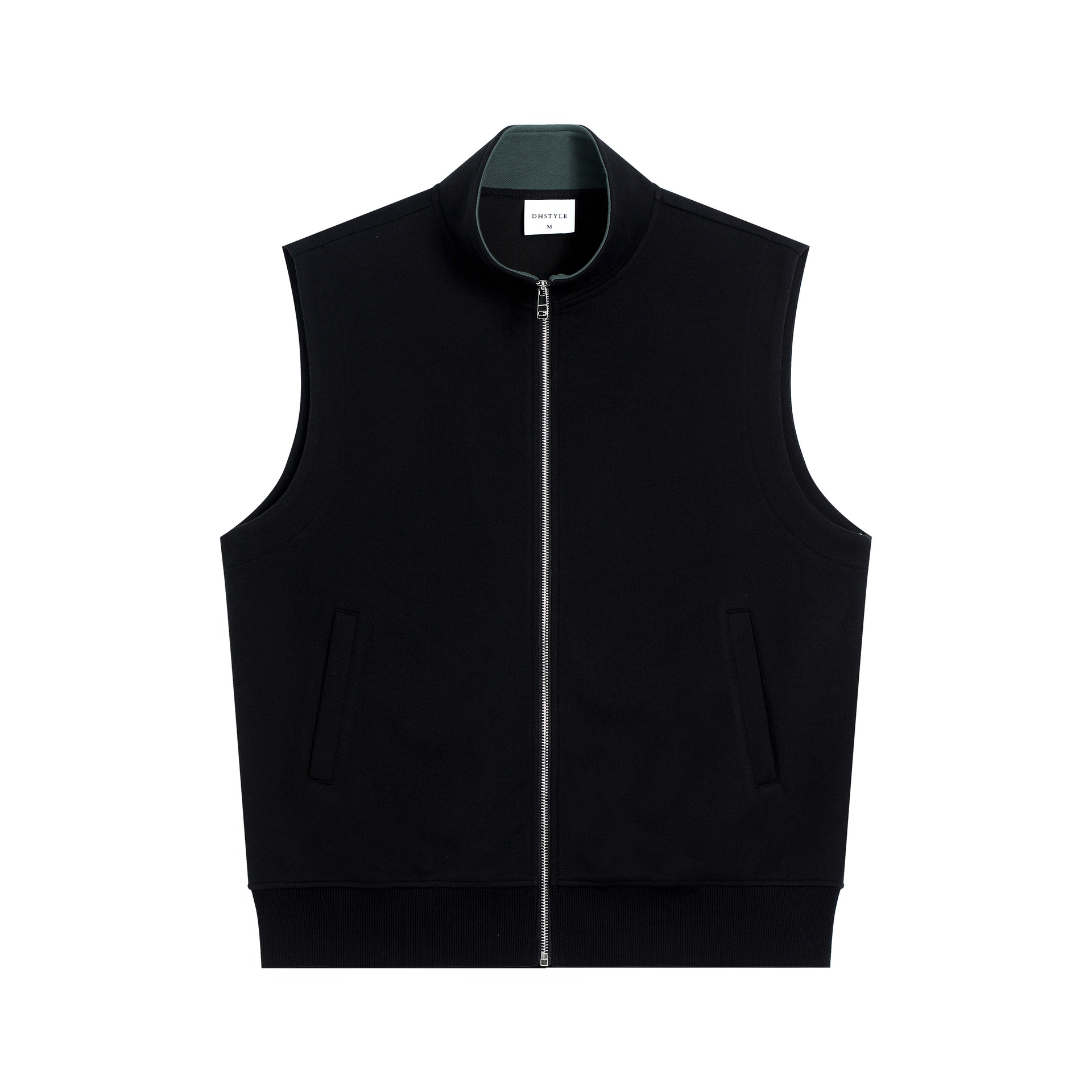 Chaleco Casual Sin Mangas para Hombre 380g de Mezcla de Algodón con Cierre para Uso Casual