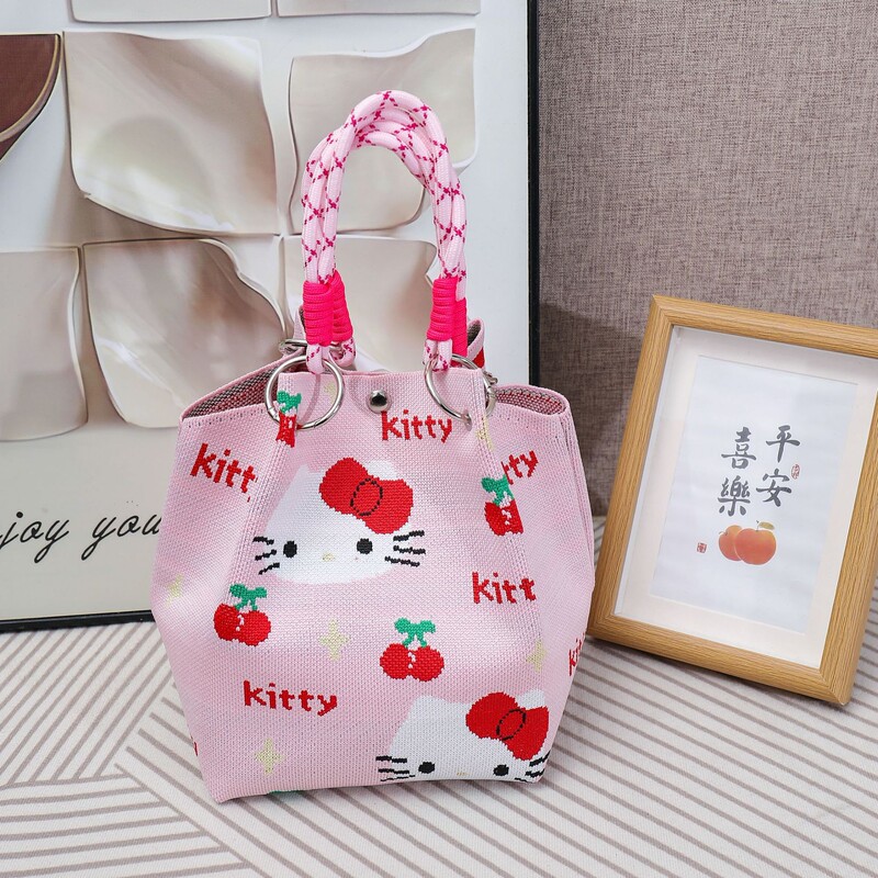 Cross-Border New Style Knitted Bag for Women, Cartoon Style Handbag, Cute Souvenir Snack Bag, Practical and Versatile Bucket Bag for Women Cross-Border New Style Knitted Bag for Women, Cartoon Style Handbag, Cute Souvenir Snack Bag, Practical and Versatile Bucket Bag for Women