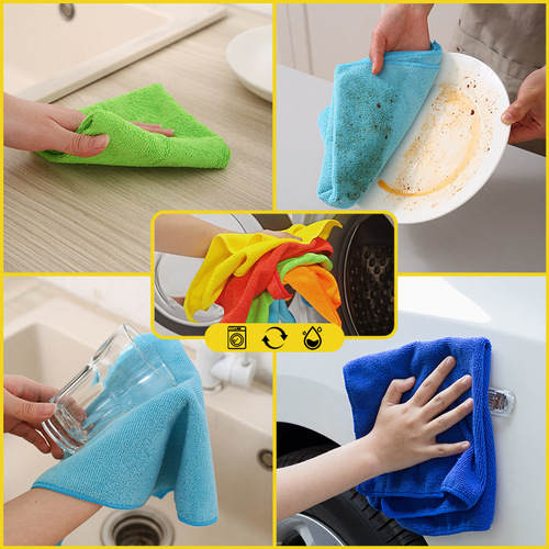 Set of Thick Cleaning Towels, Non-slip and Less Shedding, Kitchen Cleaning Cloth, Table Wiping, Car Washing, Multi-functional Cloth