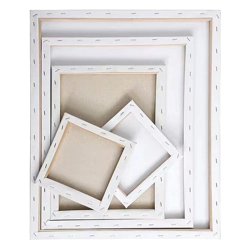 Marco de pintura al óleo engrosado Marco de pintura al óleo de madera maciza Pintura al óleo acrílica Práctica Marco de tela pintado a mano Marco de pintura de lino de algodón al por mayor