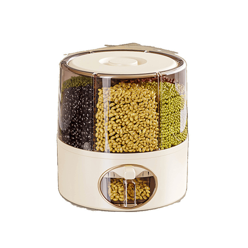 Caja de almacenamiento de granos de barril de arroz y grano rotativo sellado a prueba de insectos y humedad almacenamiento doméstico de granos de barril