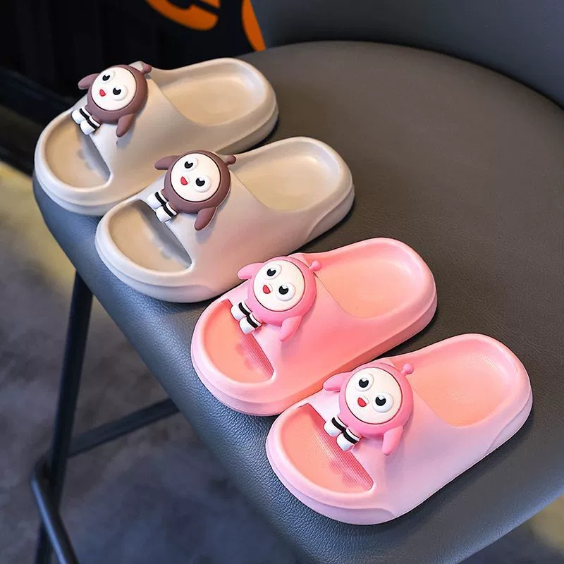 EVA Детские тапочки интерьер для девочек милый летний мультфильм мальчик купается в ванной комнате толстая подошва нескользящая детская мягкая подошва