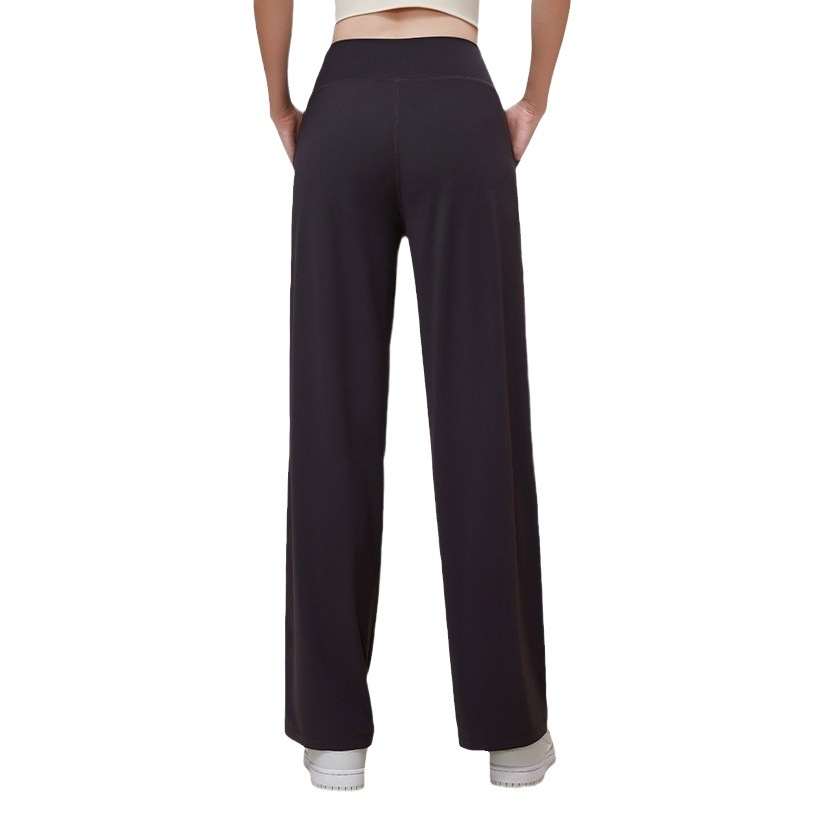 【Liquidación】Pantalones de yoga de cintura alta y pierna recta que realzan la figura, con cintura elástica oculta y sin líneas incómodas, leggings deportivos para mujer.