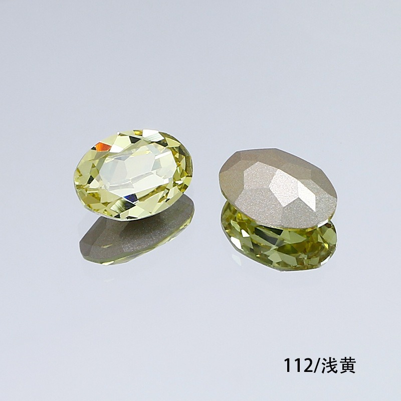 东洲水晶18*13大椭圆尖底钻甄选优质K9水晶爆闪镀银饰品配件工厂|undefined
