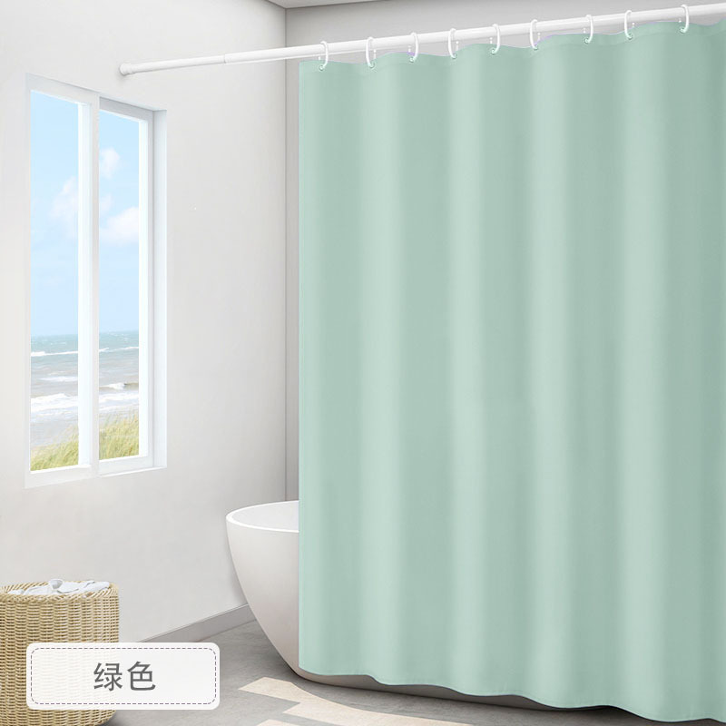 Amazon Cortina de ducha blanca gruesa tela opaca Cortina de ducha llana poliéster Hotel Cortina de ducha impermeable en stock al por mayor