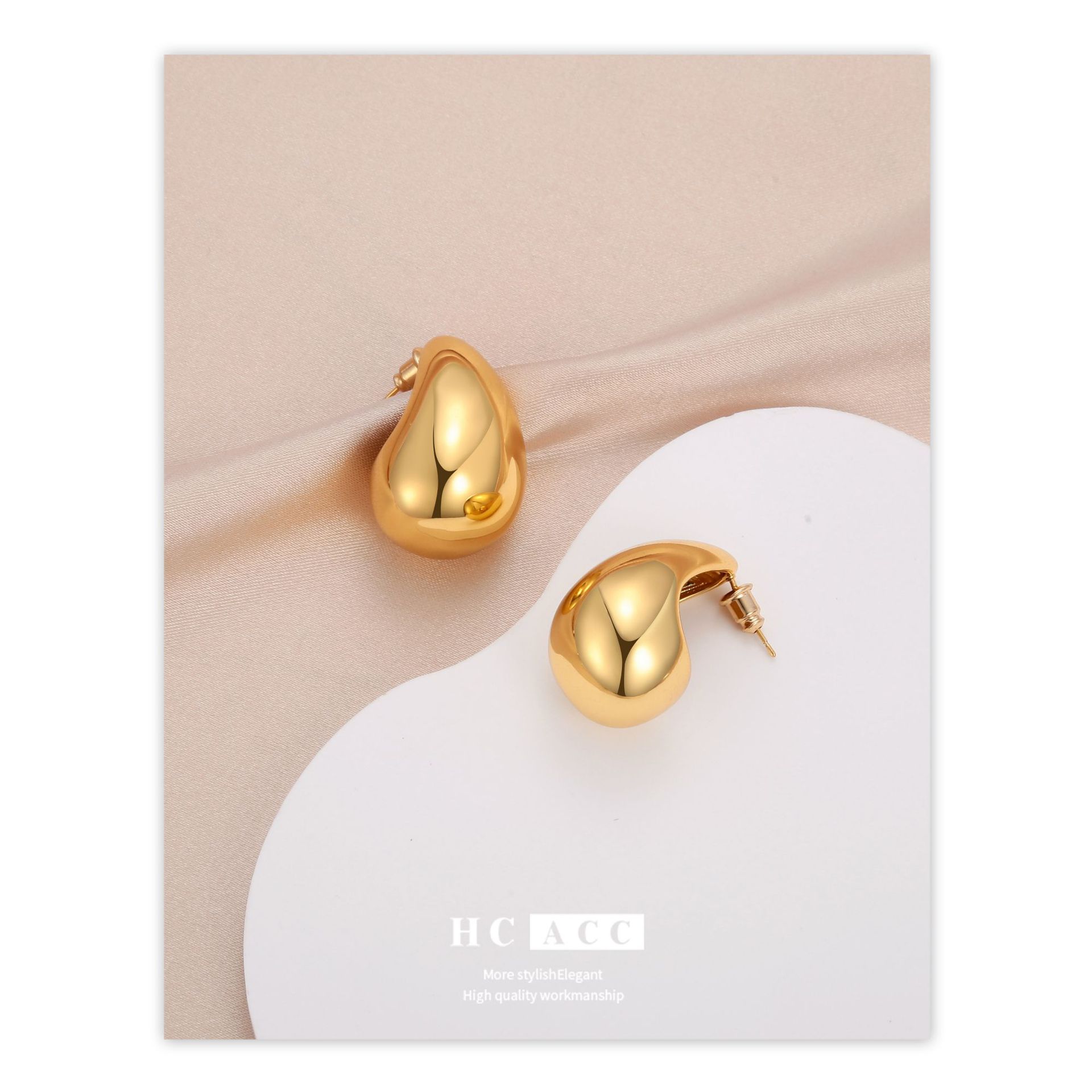 new-fashion-personalized-glossy-water-drop-stud-earrings-for-women-european-and-american-autumn-and-winter-internet-celebrity-style-niche-creative-design-ear-jewelry