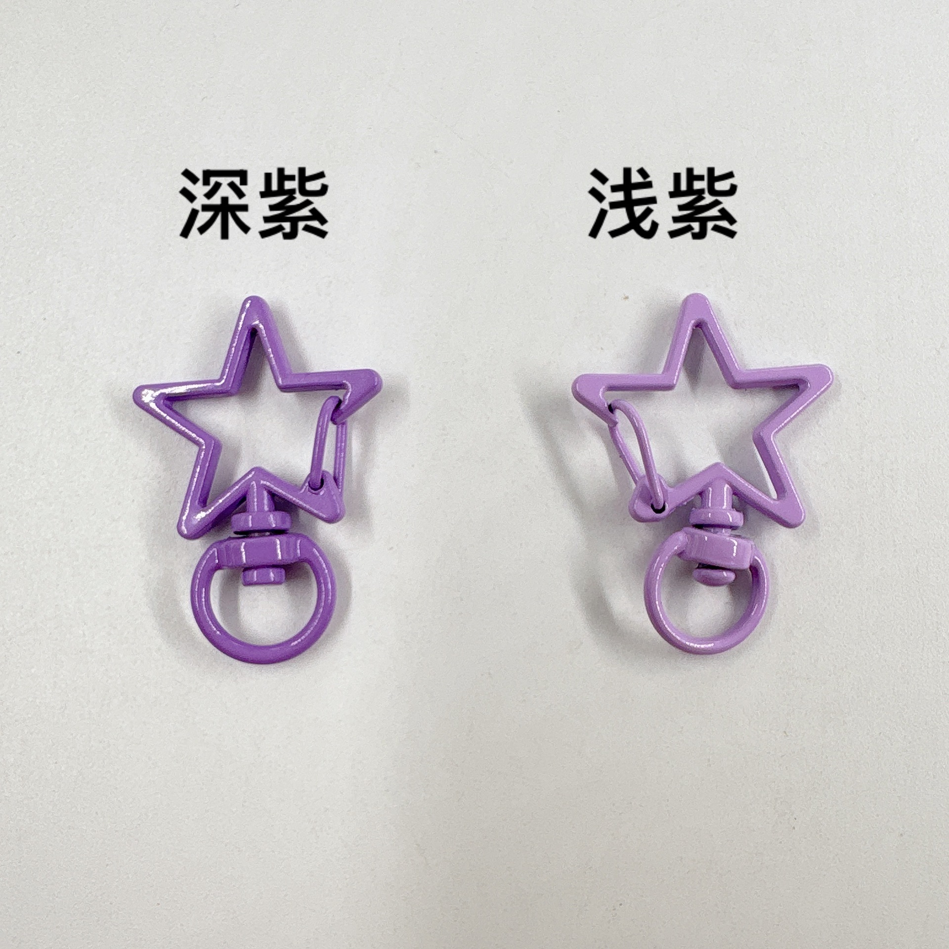 Color pintado hebilla de estrella de cinco puntas hebilla de langosta hebilla de perro hebilla de Primavera de aleación llavero bricolaje colgante accesorios de joyería