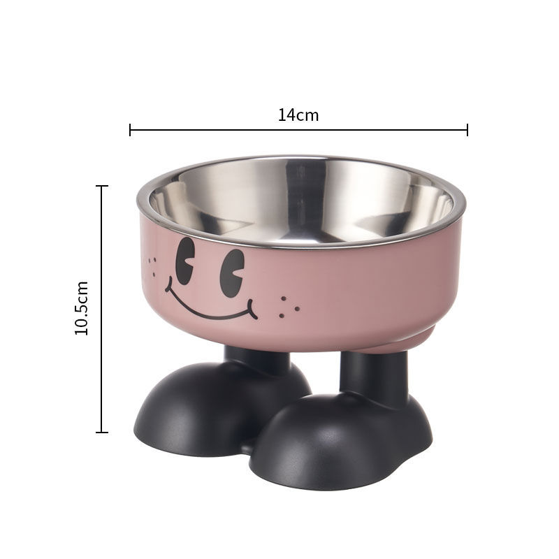 Tazón para mascotas alto anti-volcado de acero inoxidable Tazón de alimentación antideslizante de gran diámetro Fábrica de utensilios de comida para perros y gatos al por mayor