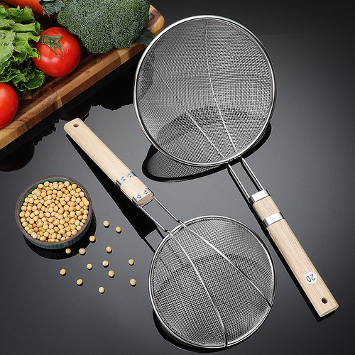 Stainless steel large commercial kitchen filter screen deep fryer fine mesh sieve large scoop large ladle large skimmer fine mesh strainer