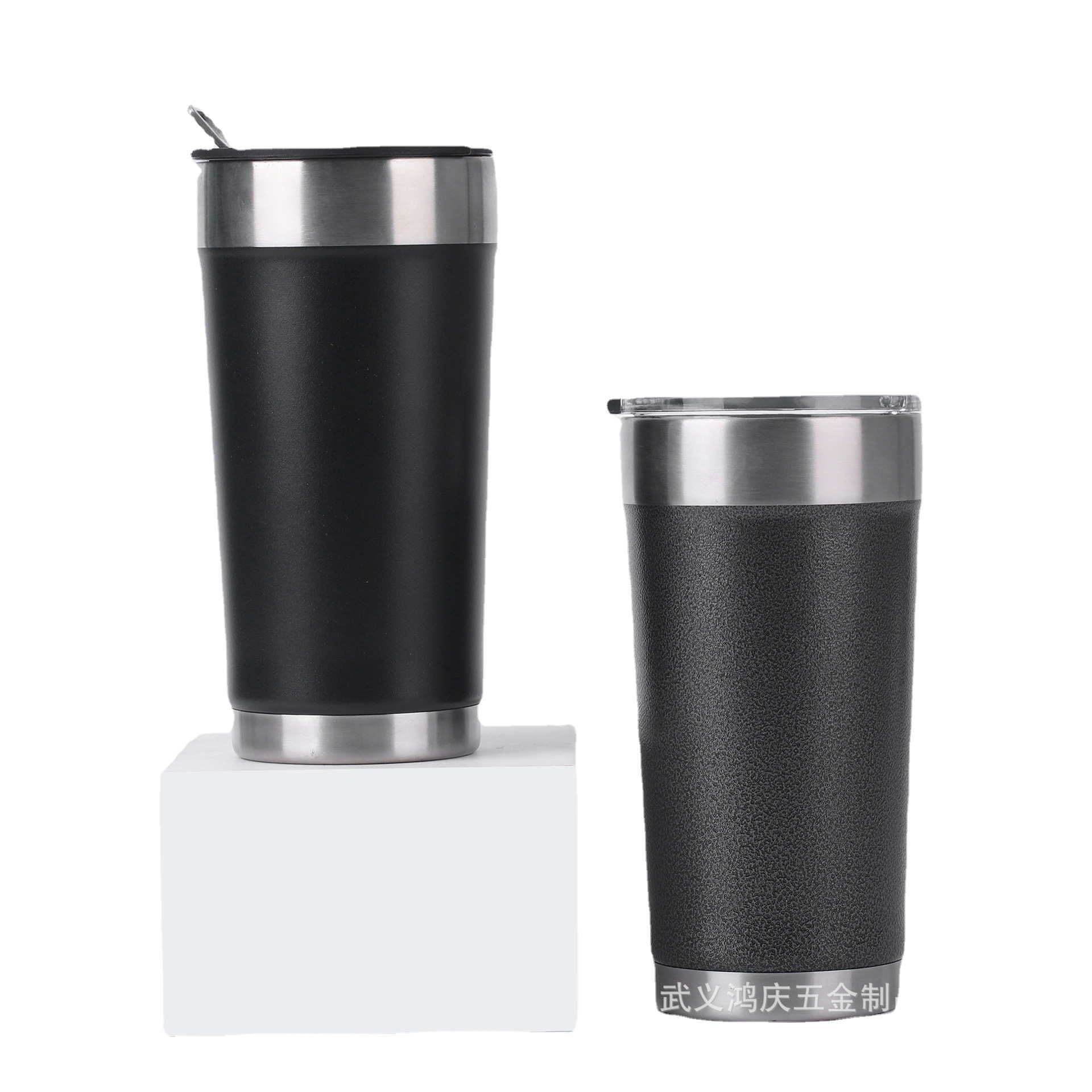 뉴 1620Oz 자동차 컵 라이너 구리 도금 스테인리스 자동차 아이스 컵은 맥주 병따개 포함