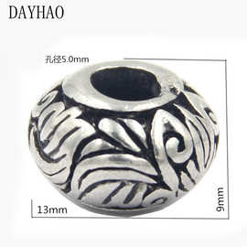 厂家批发 316/304不锈钢精密铸造印花珠子铸造饰品配件