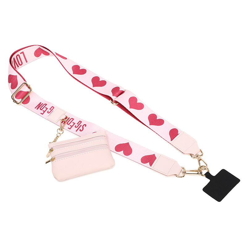 Bolso de teléfono móvil personalizado correa de hombro billetera larga y corta reclinación ajustable desmontable accesorios de reemplazo multifuncional cuerda de teléfono móvil
