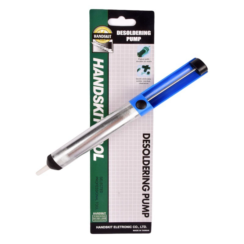 Мощный ручной инструмент для удаления припоя от производителя, полностью пластиковый, с высокой силой всасывания для точной электронной пайки.