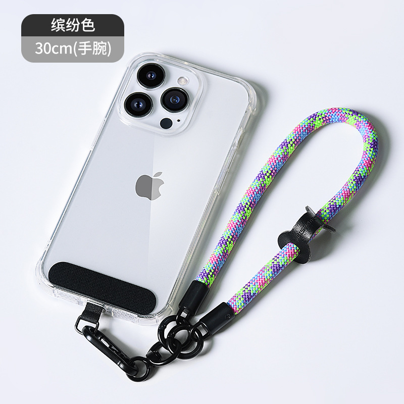 Cordón de teléfono móvil al por mayor crossbody ajustable avanzado Halter muñeca tejida Sling back clip caja del teléfono móvil correa de cordón