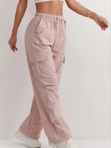 2026 New Cross-Border European and American Style Work Pants for Women, Autumn High-Waisted Drapey Quick-Dry Pants, Casual Wide-Leg Sports Pants