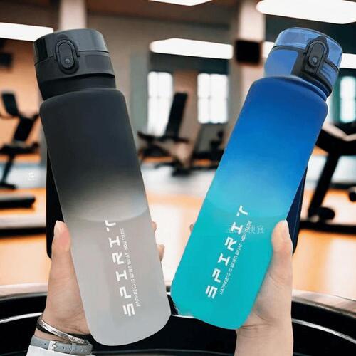 Sports Water Bottle 2025 Fitness Student Edition for Men and Women High-Appearance Summer Plastic Large Capacity Cup D