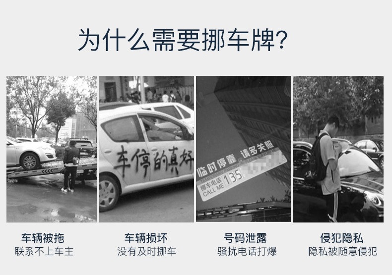 Suitable for use in cars as a temporary parking number plate, mobile phone number holder, and car phone number sign