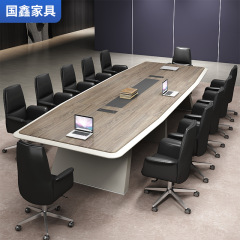 大型会議テーブル、長テーブル、シンプルモダンなオフィス家具、研修受付テーブル、会議室交渉テーブルと椅子の組み合わせ