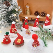 聖誕節頭飾聖誕老人可愛森系發飾聖誕帽發夾飾物小禮物飾品發卡