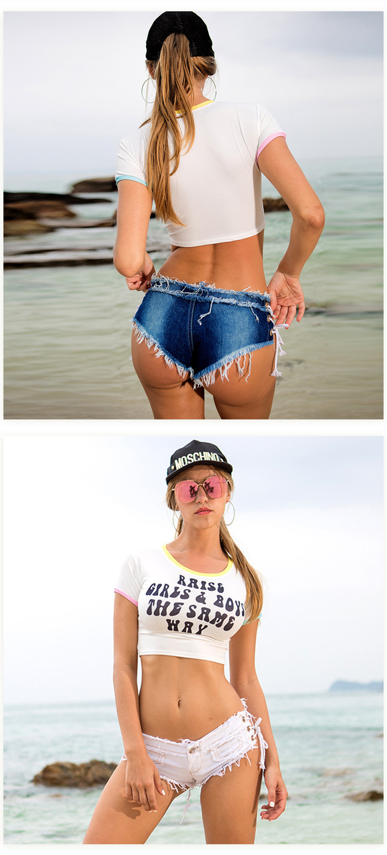 low waist denim shorts NSML64108